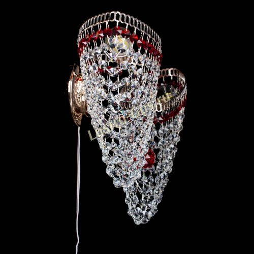 Бра Бутоны №2 красная в Кирове Гусь Хрустальный