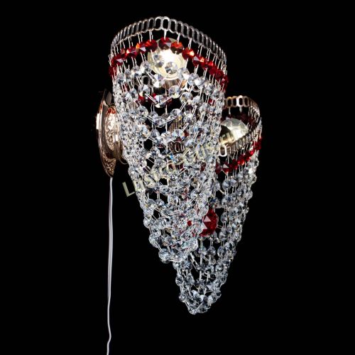 Бра Бутоны №2 красная в Кирове Гусь Хрустальный