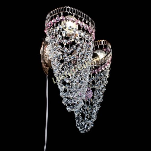 Бра Бутоны №2 розовая в Кирове Гусь Хрустальный