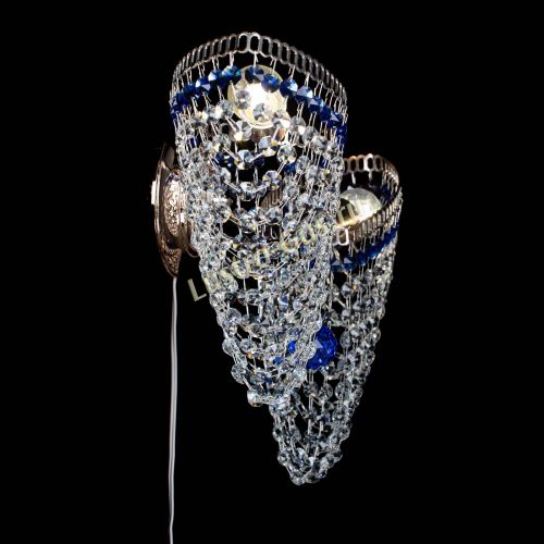 Бра Бутоны №2 синяя в Кирове Гусь Хрустальный