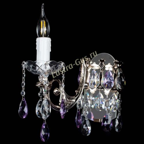 Бра Елизавета №1 мини фиолетовая в Кирове Гусь Хрустальный