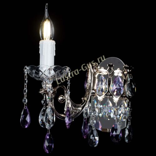 Бра Елизавета №1 мини фиолетовая в Кирове Гусь Хрустальный