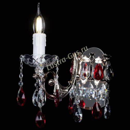 Бра Елизавета №1 мини красная в Кирове Гусь Хрустальный