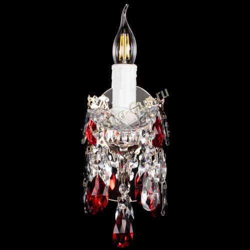 Бра Елизавета №1 мини красная в Кирове Гусь Хрустальный