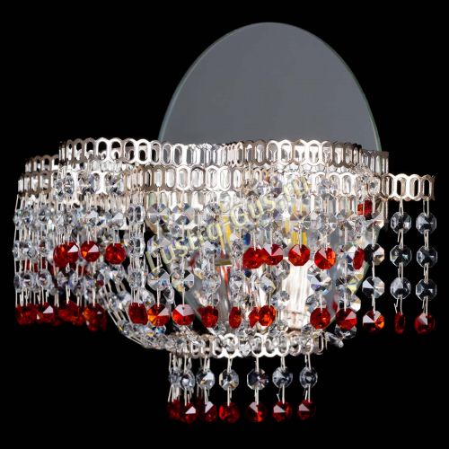 Бра Камелия обтикон Красная в Кирове Гусь Хрустальный