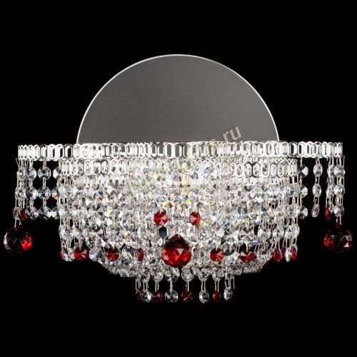 Бра Камелия шар красная в Кирове Гусь Хрустальный