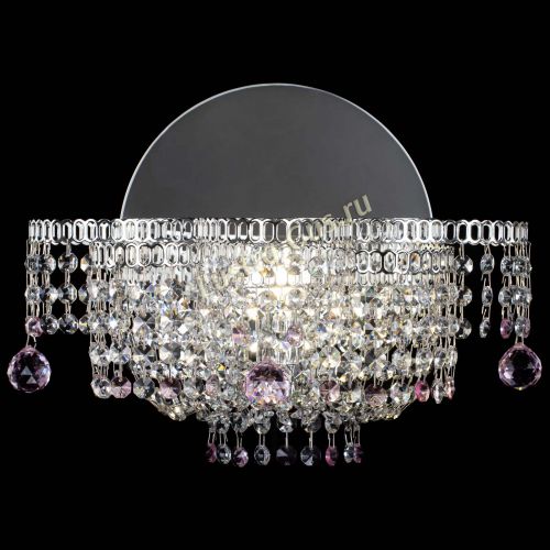 Бра Камелия шар розовая в Кирове Гусь Хрустальный