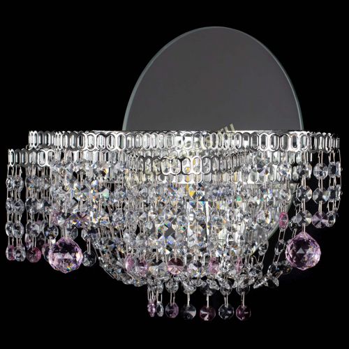 Бра Камелия шар розовая в Кирове Гусь Хрустальный