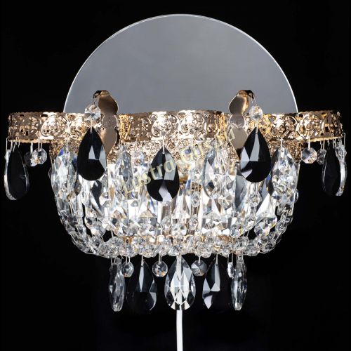 Бра Камея Флора черная в Кирове Гусь Хрустальный