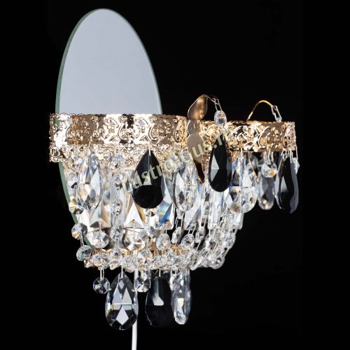 Бра Камея Флора черная в Кирове Гусь Хрустальный