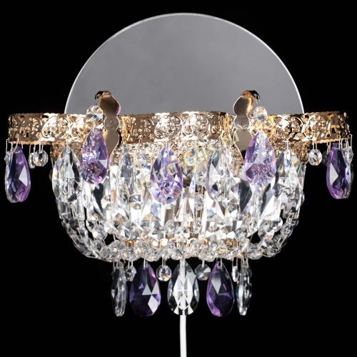 Бра Камея Флора фиолетовая в Кирове Гусь Хрустальный