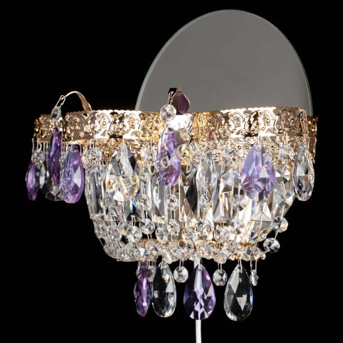 Бра Камея Флора фиолетовая в Кирове Гусь Хрустальный