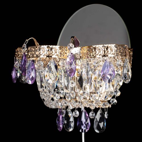 Бра Камея Флора фиолетовая в Кирове Гусь Хрустальный