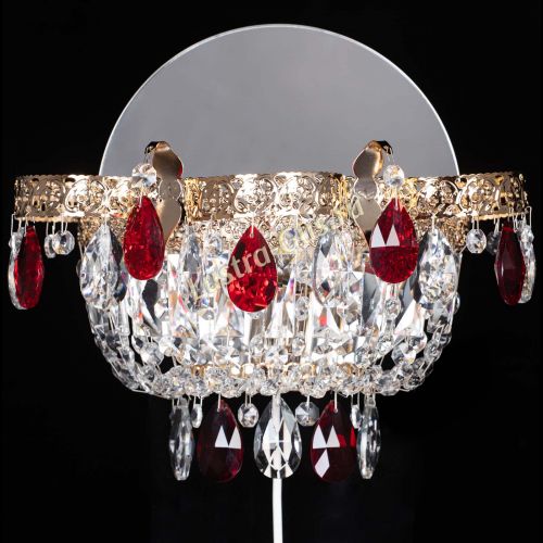 Бра Камея Флора красная в Кирове Гусь Хрустальный