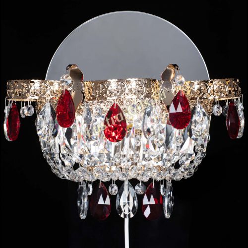 Бра Камея Флора красная в Кирове Гусь Хрустальный