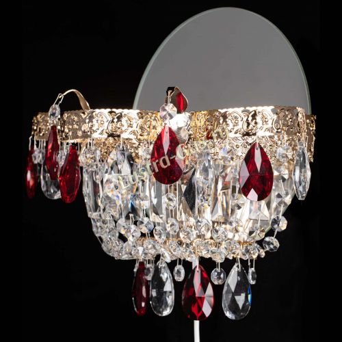 Бра Камея Флора красная в Кирове Гусь Хрустальный