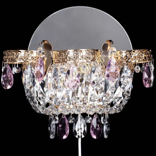 Бра Камея Флора розовая в Кирове Гусь Хрустальный