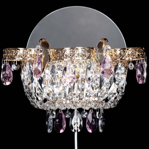 Бра Камея Флора розовая в Кирове Гусь Хрустальный