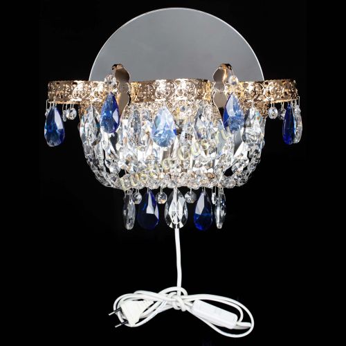 Бра Камея Флора синяя в Кирове Гусь Хрустальный