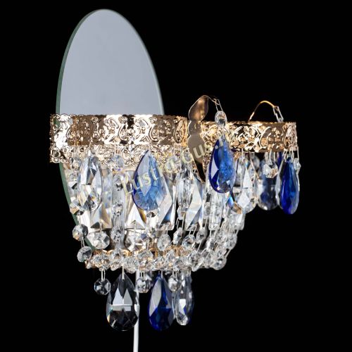 Бра Камея Флора синяя в Кирове Гусь Хрустальный