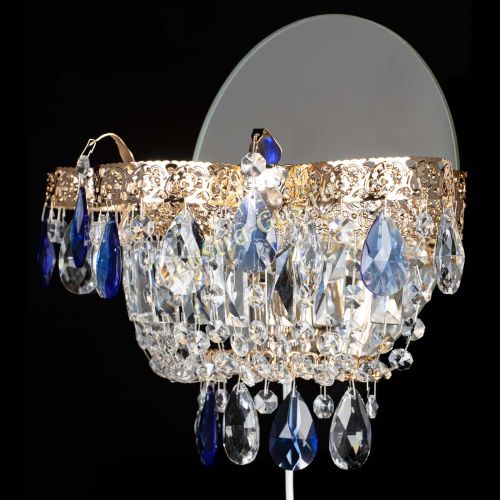 Бра Камея Флора синяя в Кирове Гусь Хрустальный