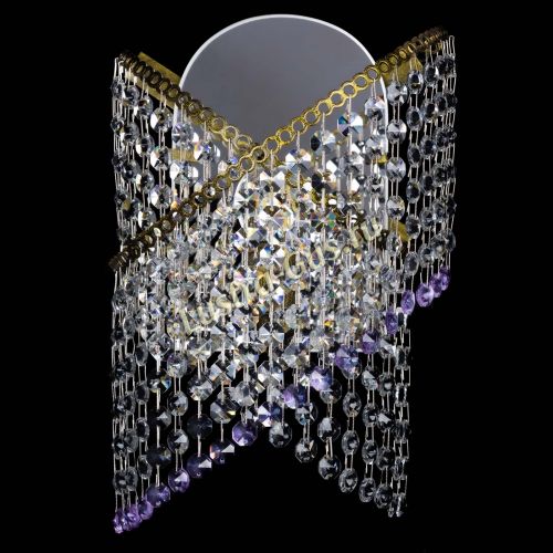 Бра Космея №1 фиолетовая под бронзу в Кирове Гусь Хрустальный