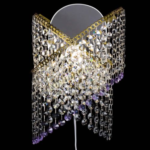 Бра Космея №1 фиолетовая под бронзу в Кирове Гусь Хрустальный