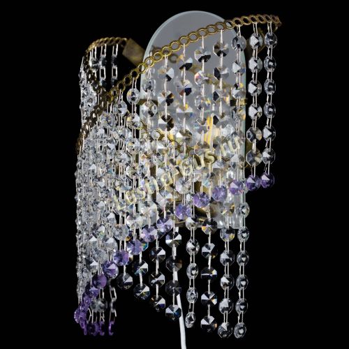 Бра Космея №1 фиолетовая под бронзу в Кирове Гусь Хрустальный