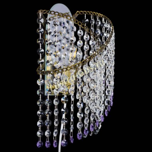 Бра Космея №1 фиолетовая под бронзу в Кирове Гусь Хрустальный