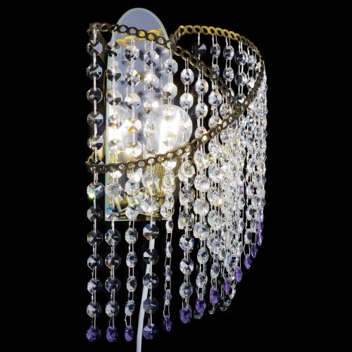 Бра Космея №1 фиолетовая под бронзу в Кирове Гусь Хрустальный