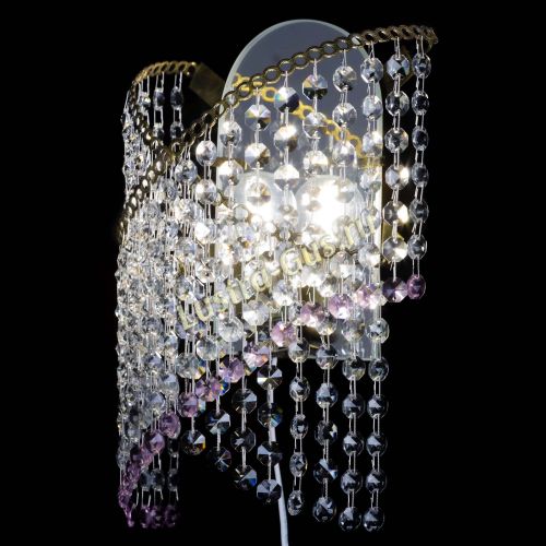 Бра Космея №1 розовая под бронзу в Кирове Гусь Хрустальный