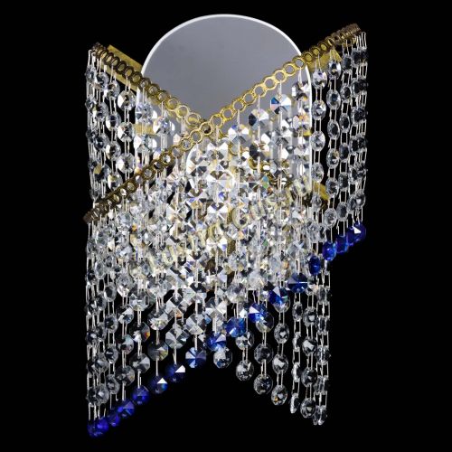 Бра Космея №1 синяя под бронзу в Кирове Гусь Хрустальный