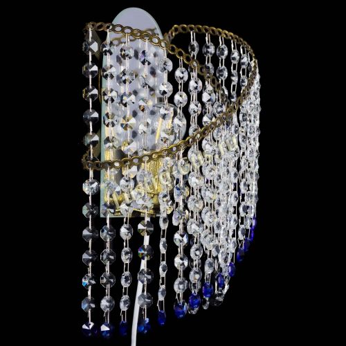 Бра Космея №1 синяя под бронзу в Кирове Гусь Хрустальный