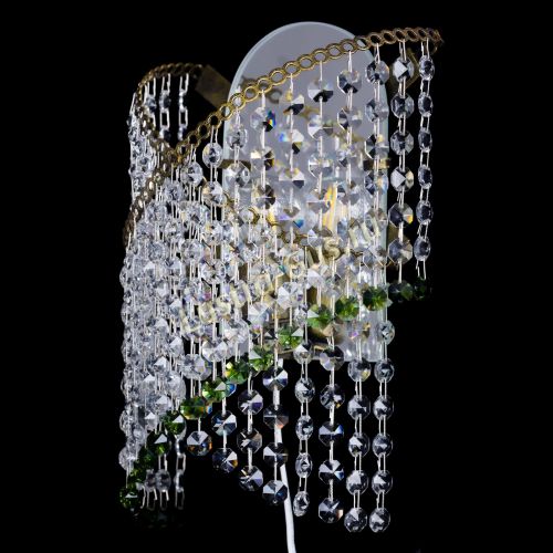 Бра Космея №1 зеленая под бронзу в Кирове Гусь Хрустальный