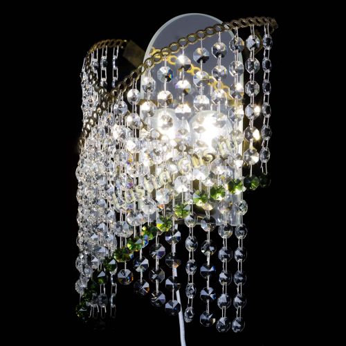 Бра Космея №1 зеленая под бронзу в Кирове Гусь Хрустальный