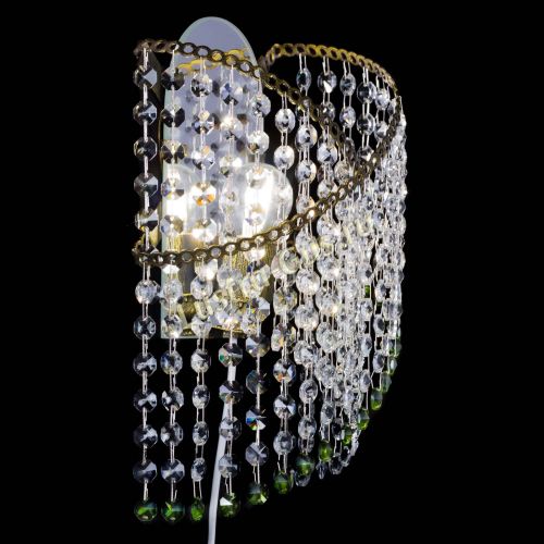 Бра Космея №1 зеленая под бронзу в Кирове Гусь Хрустальный