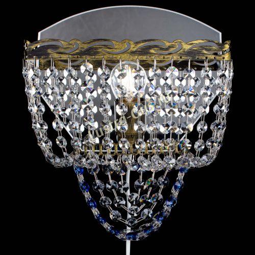 Бра Квадрат №2 под бронзу Синяя в Кирове Гусь Хрустальный