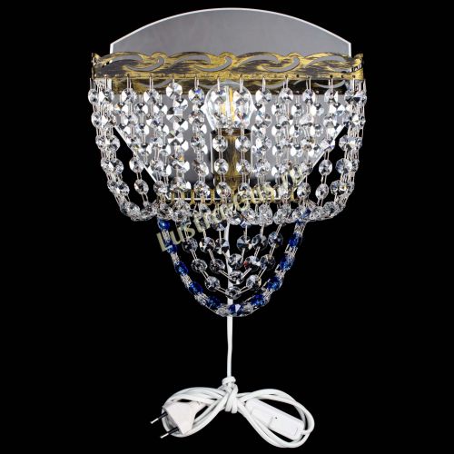 Бра Квадрат №2 под бронзу Синяя в Кирове Гусь Хрустальный