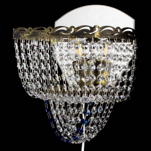 Бра Квадрат №2 под бронзу Синяя в Кирове Гусь Хрустальный