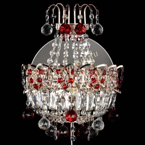 Бра Ника шар красная в Кирове Гусь Хрустальный