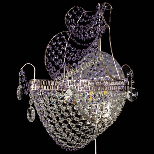 Бра Парусник №1 фиолетовая в Кирове Гусь Хрустальный