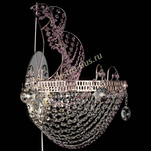 Бра Парусник №1 розовая в Кирове Гусь Хрустальный