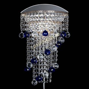 Бра из хрусталя Пирамида №3 синяя