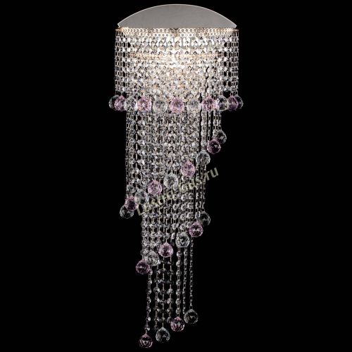 Бра Пирамида №6 розовая в Кирове Гусь Хрустальный