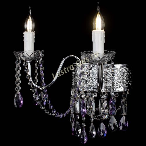 Бра Свеча Восток №2 фиолетовая в Кирове Гусь Хрустальный