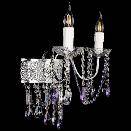 Бра Свеча Восток №2 фиолетовая в Кирове Гусь Хрустальный