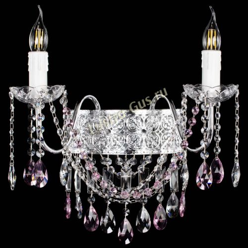 Бра Свеча Восток №2 розовая в Кирове Гусь Хрустальный