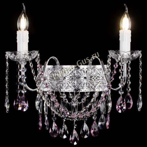 Бра Свеча Восток №2 розовая в Кирове Гусь Хрустальный