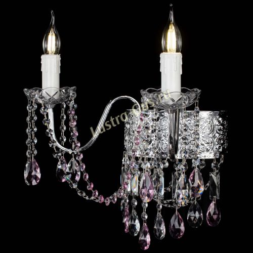 Бра Свеча Восток №2 розовая в Кирове Гусь Хрустальный