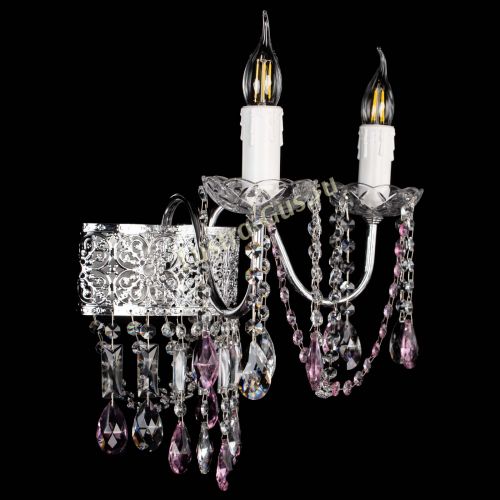 Бра Свеча Восток №2 розовая в Кирове Гусь Хрустальный